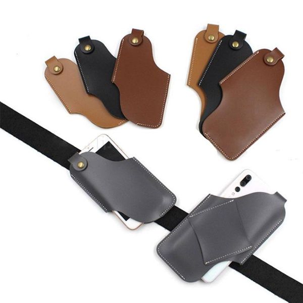 

waist bags 1pcs men cellphone loop holster case belt bag props for black/brown/light brown/gray pu leather purse phone wallet