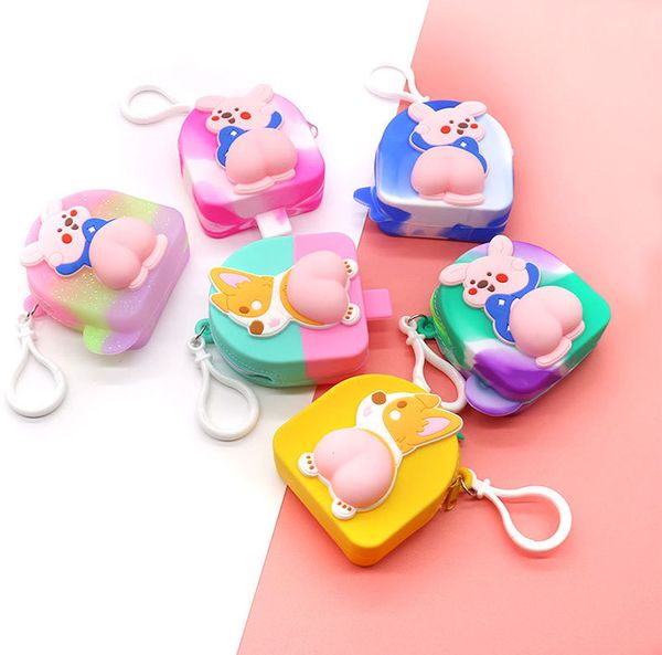

2021 fidget toy coin stress relief kids wallet children bag toys birthday gift