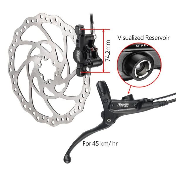 

bike brakes brake hd-e715 aluminum hydraulic disc for e-bike