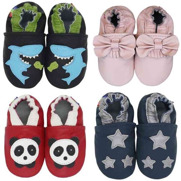 Babyschuhe Weiche Bebe Leder Neugeborene Booties für Babys Baby Jungen Mädchen Säugling Kleinkind Hausschuhe Erste Wanderer Turnschuhe 210326