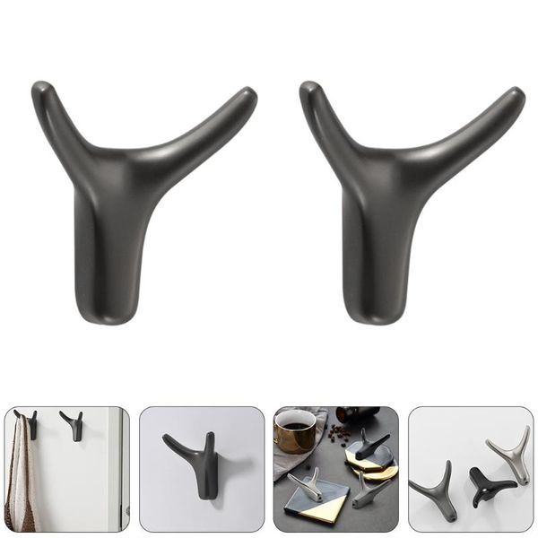 

Hooks & Rails 2 Sets Retro Hanger Wall-mounted Hanging Coat With Install Tools