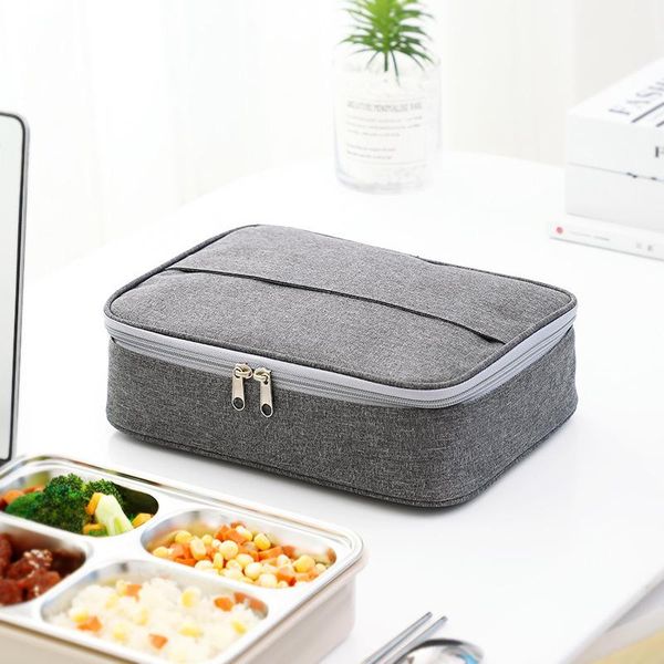 

storage bags rectangular insulated lunch bag with thickened aluminium foil and handle portable soft wearable waterproof picnic lc