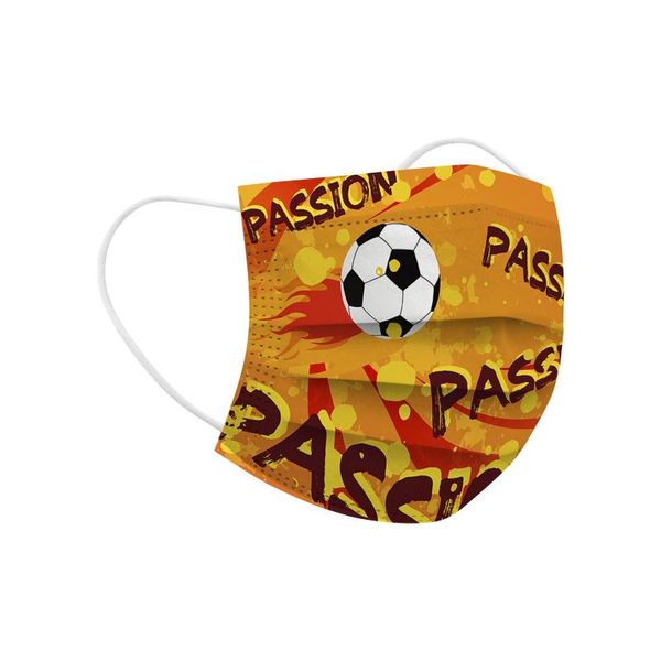 

other event & party supplies 50pc children's football print masks masque mascaras halloween cosplay mascarillas disposable face mask fo