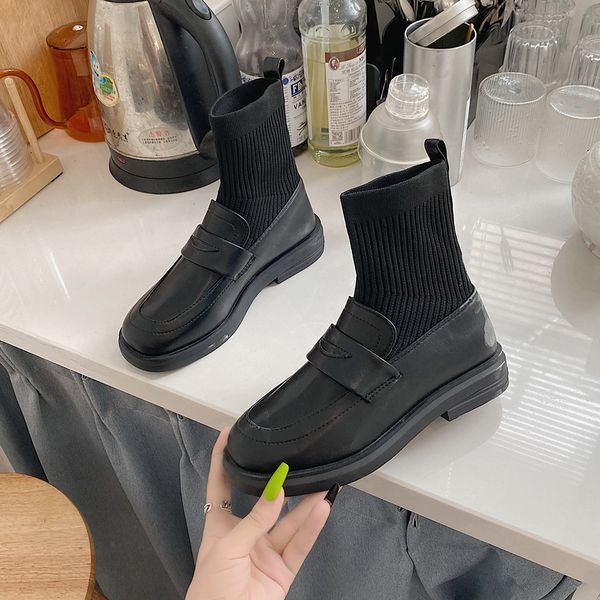 

2021 autumn martin women's thick soled korean cool are thin, versatile and comfortable british chimney boots, Black