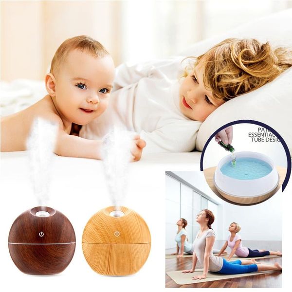 

fragrance lamps usb aroma air diffuser wood lamp ultrasonic humidifier essential oil cool mist maker home decor burners decorat