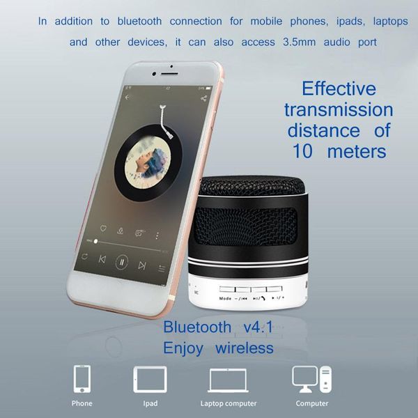 

aux,tf bluetooth connection 300mah wireless bafle speaker waterproof travel case portable speakers