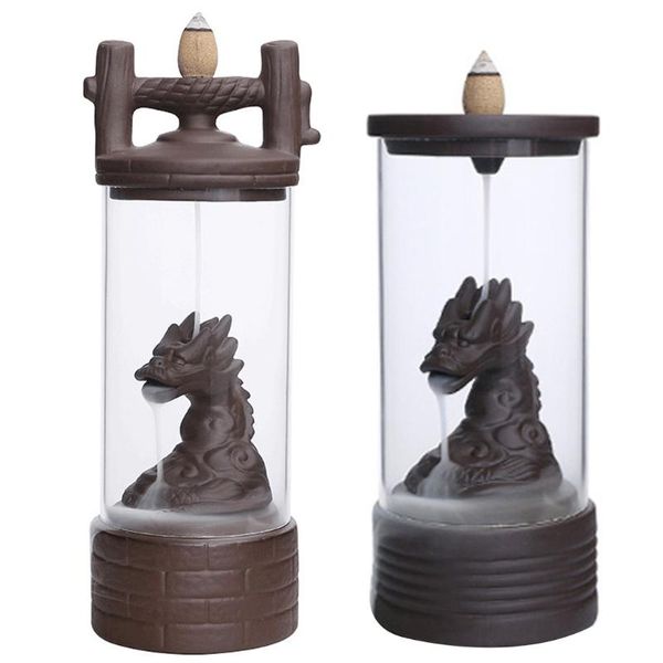 

fragrance lamps dragon creative ceramic backflow incense burner home decor censer