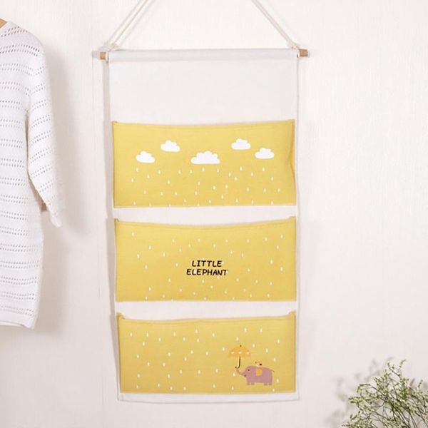 

silk hanging pocket organizer for socks underwear wall mounted storage bag 3 pockets bedroom f boxes & bins