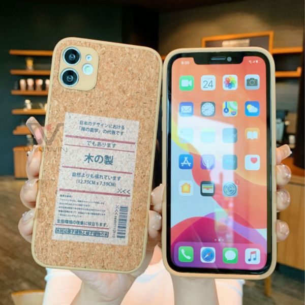 Для iPhone 11 12 Case Top Fashion Eco Friendly 100% разлагаемая пробковая древесина высокого качества мягкий сотовый телефон Чехол FreeShipping Winwin Удароженные деревянные крышки бестселлеров