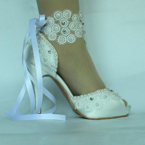 

dress shoes sell wedding handmade bridal high heel satin crystal lace, Black