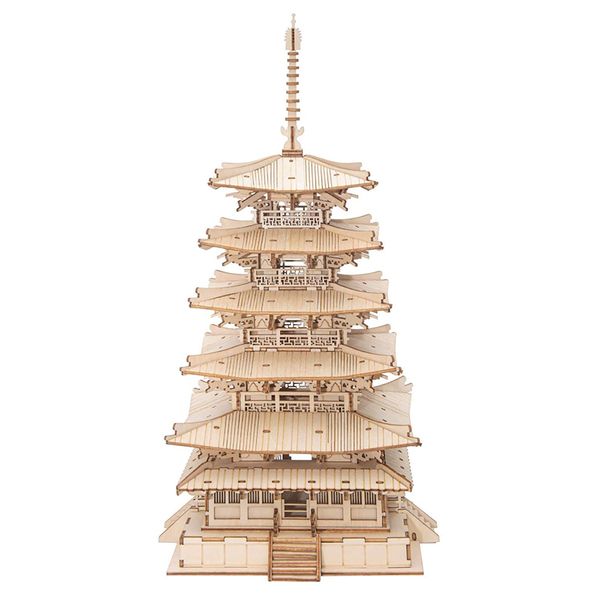 

Five-storied Pagoda 3D Wooden Puzzle Toys For Children Kids Birthday Gift TGN02