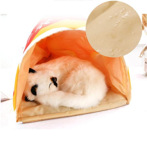 

cartoon print cat sleeping bag fish-shaped tunnel bed waterproof all seasons mat house kennel supplies beds & furniture