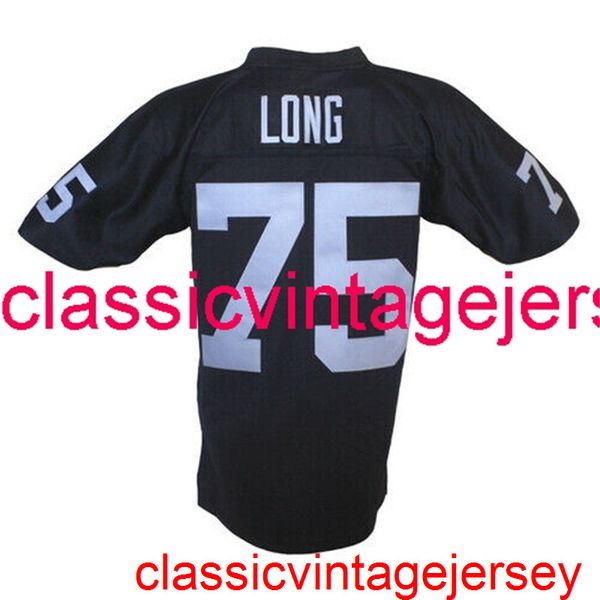 

stitched men women youth mitchell & ness 1983 howie long #75 throwback black jersey embroidery custom any name number xs-5xl 6xl