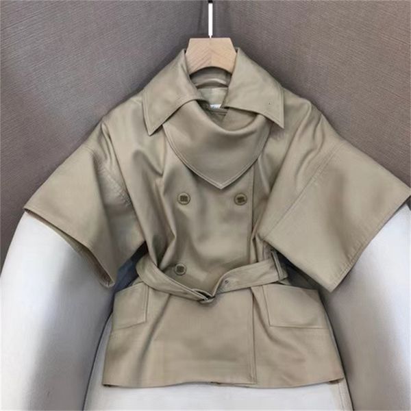 

wool 2021 Spring Elegant Lady Double Short Luxury Design Coat, Black