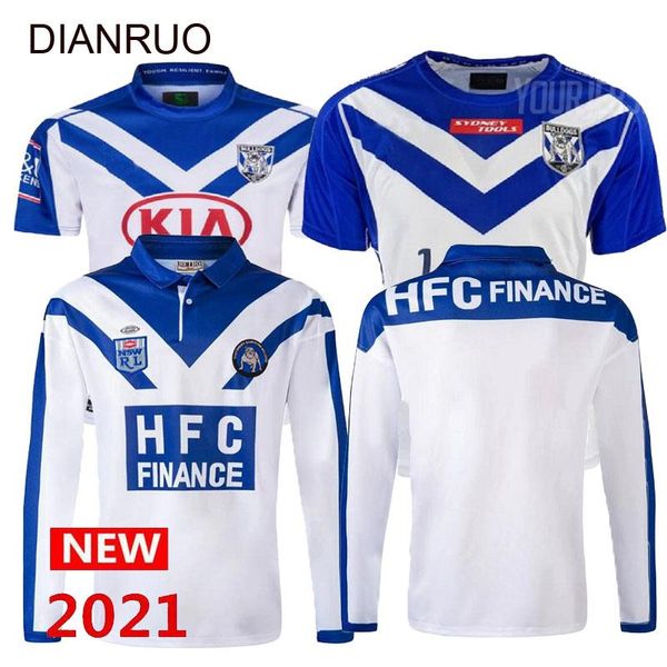 

men's t-shirts 2021/2021 bankstown bulldogs 1985 retro jersey size s-3xl-5xl, White;black