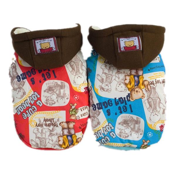 

dog apparel pets clothes cotton winter thicken jacket coat costumes hoodies for small puppy dogs cat clothing
