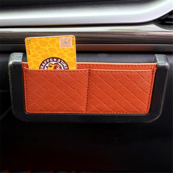 

car organizer storage box multifunction pouch bags collecting bag for cards mobile phone sticky interior accessories