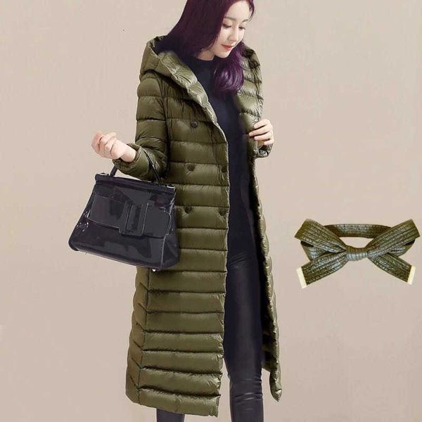 Autunno Inverno Donna Piumini d'anatra Giacca Parka Fusciacche Cappotto lungo da donna Capispalla ultraleggera Cappotti con cappuccio Taglie forti T191121