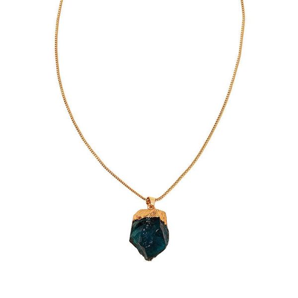 

pendant necklaces 2021 ins gold chain drusy stones irregular minimalismpiercing choker trendy korean fashion women party jewelry, Silver