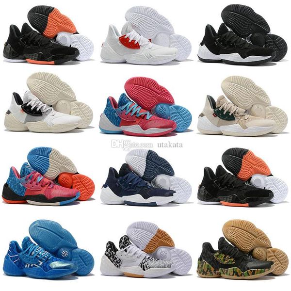 

2019 nerw harden vol .4 basketball shoes for men james ls pk bred black white sneakers sports shoes mens designer shoes