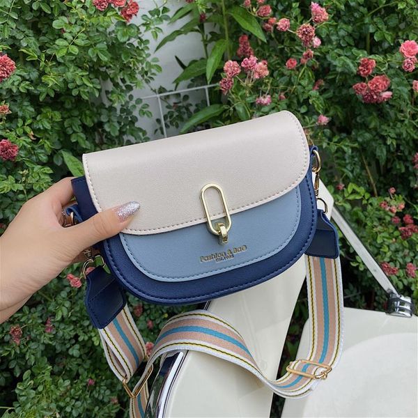 

evening bags wide shoulder for women 2021 summer simple versatile soft pu leather mini panelled handbags