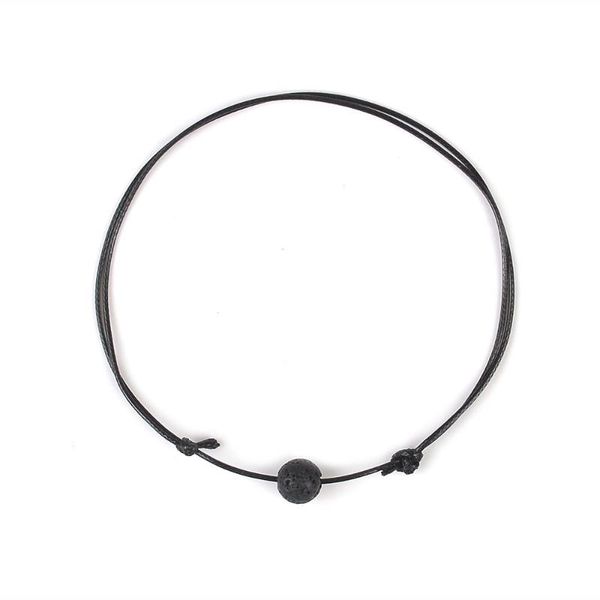

pendant necklaces 10pcs) lava stone essential oil diffuser necklace jewelry leather rope adjustable, Silver