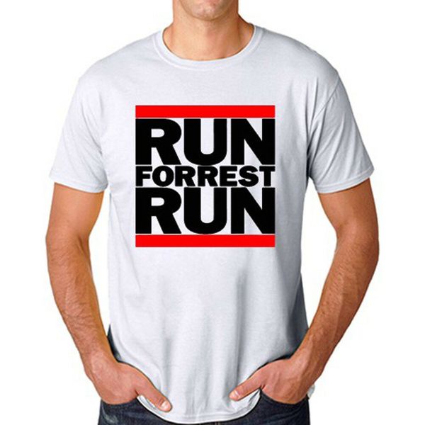 

Run Forrest Run Forrest Gump Men's White T-Shirt Size S M  XL 2XL 3XL, White;black