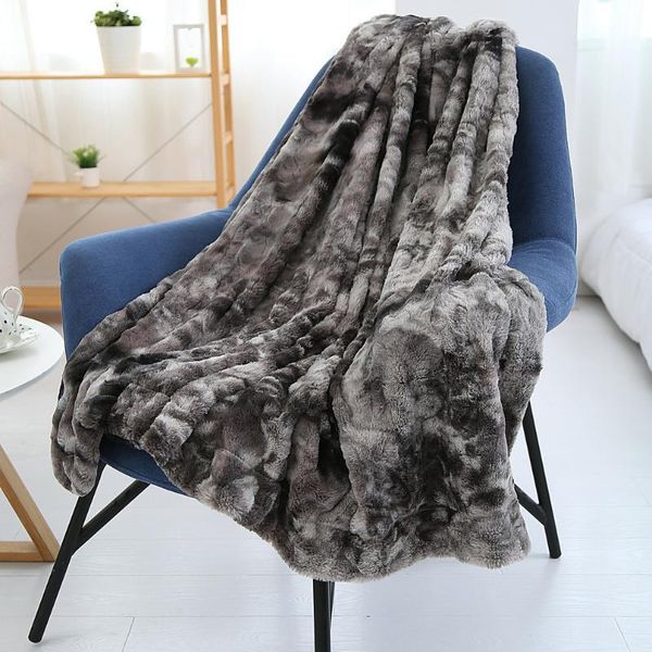 

blankets luxury artificial fur blanket soft and fluffy sofa living room plush hug lightweight for fall/winter spring