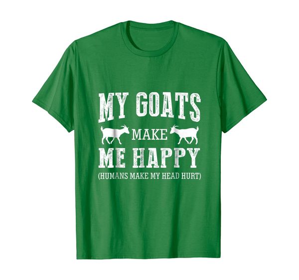 

my goats make my happy goat funny t-shirt for farmer lover, White;black