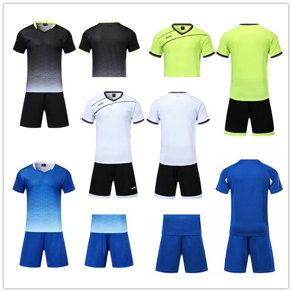 

2021 soccer jersey sets smooth royal blue football sweat absorbing and breathable children's training suit 001 488, Black