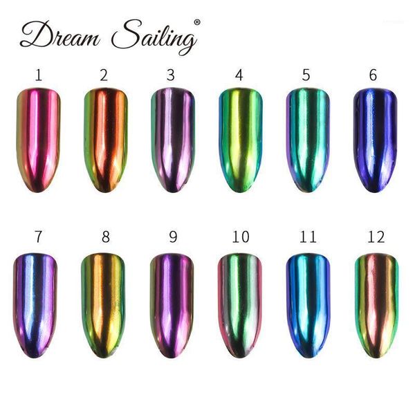 

0.1g rainbow powder laser chrome pigment galaxy holographic nail glitter 1 box holo sequins paillettes dust1, Silver;gold