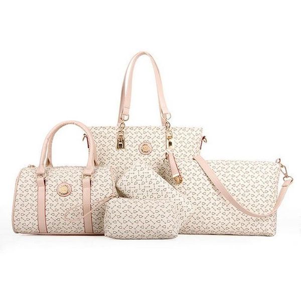 

set women luxury hand bag pu leather purse bags shoulder messenger ladies handbag