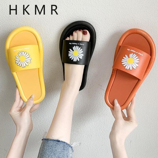 

slippers 2021 brand fashion floral summer sandals for women soft house bathroom indoor footwear beach, Black