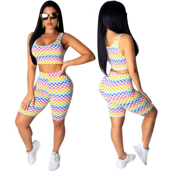 

star model 2021 fashion new print color two piece set, Black;pink