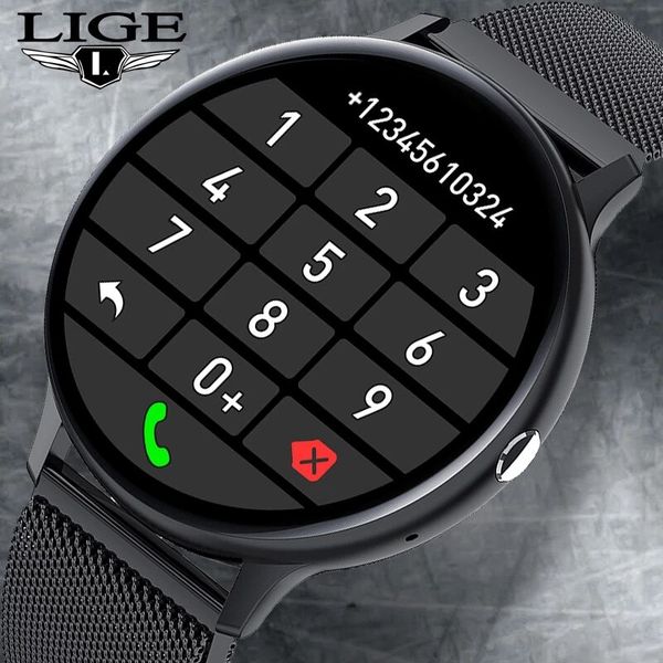 

2021 bluetooth call watch smart watch for men and women full touch fitness tracker blood pressure smart clock ladies smart watchg, Slivery;brown