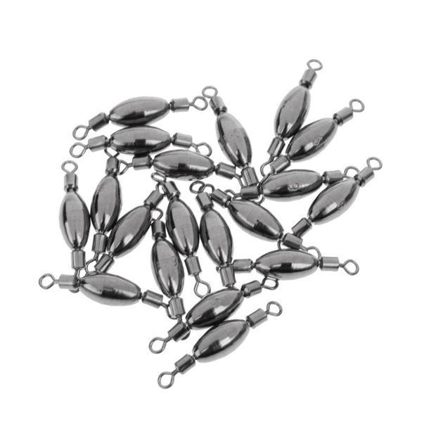 

20pcs fishing sinker swivel barrel swivels tackle accessories quick hooks