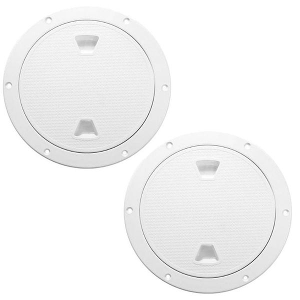 

rafts/inflatable boats 2 pcs white access hatch cover screw out deck plate detachable round non-slip 6 inch