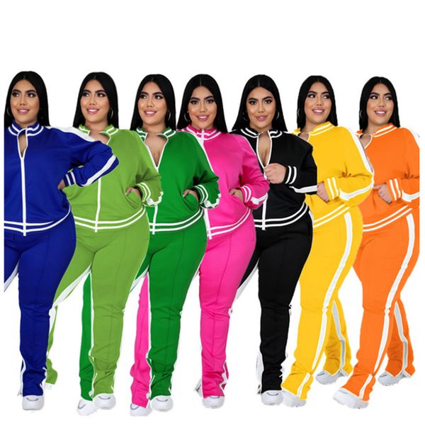 

fall winter 3xl 4xl 5xl long sleeve tracksuits for women plus size cardigan jacket+pants two piece sets outfits clothes dhl 5615, Black