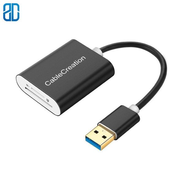 

audio cables & connectors usb 3.0 memory card reader to dual slot adapter for tf, sd, sdxc, sdhc, mmc, rs-mmc, micro sdxc sdhc uhs-i