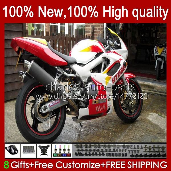 Красные белые обтекатели для Honda Superhawk VTR1000F VTR 1000 VTR1000 F 1000F 97 98 99 00 01 02 03 04 05 51NO.57 VTR-1000F 1997 1998 1999 2000 2001 2002 2003 2004 2005 Bodys