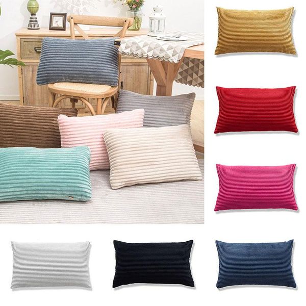 

30*50 cm soft luxury velvet cushion covers solid home bedroom sofa decorative winter gray flannel pillowcase pillow case cushion/decorative