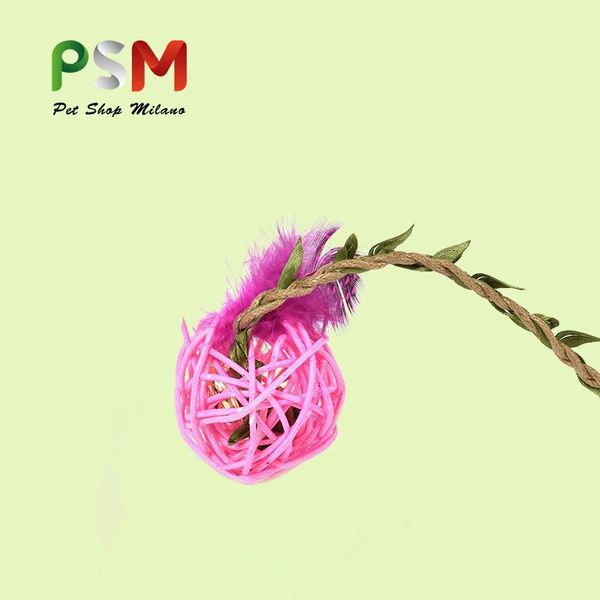 

cat toys psm bell funny tease rattan ball toy knitting supplies