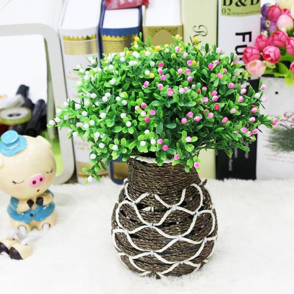 

5pc 15 head artificial aglaia odorata flowers plants potted ornament home garden wedding party decoration craft plant decorative