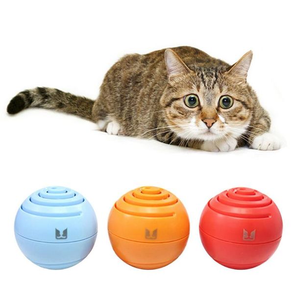 Toys de gato 3 PCs Pet Ball Toy Interactive Light Up With Bell Training Material Durável Tocando Kitten