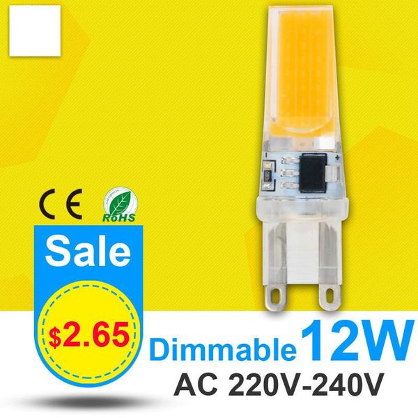 

bulbs 10x led g9 lamp cob 220v dimmable bulb replace for chandelier crystal spotlight 360 beam angle warm cold white