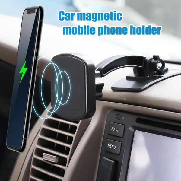 

cell phone mounts & holders adjustable mini magnetic car center console front glass desk mobile holder bracket