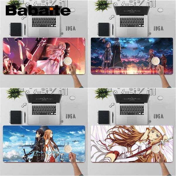 

mouse pads & wrist rests babaite anime sao asuna sword art online gamer play mats mousepad large pad keyboards mat