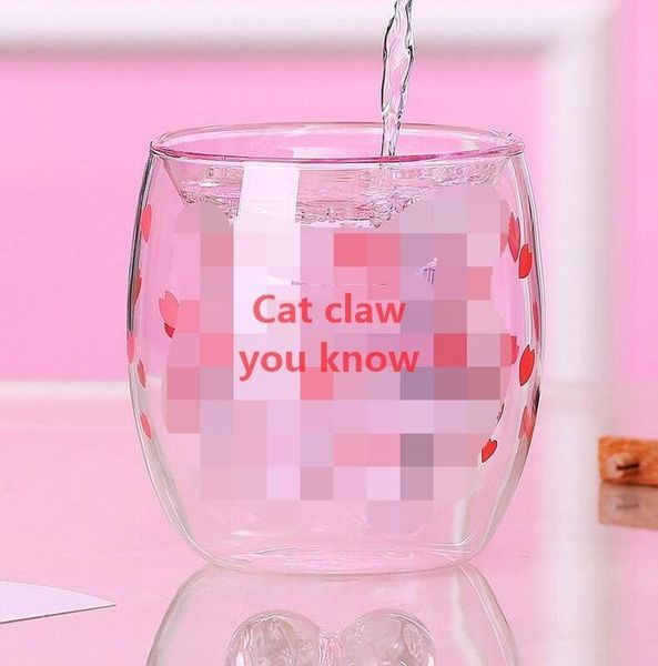 

wine glasses cat's cup with coffee milk mug beer cherry pink transparent double glass cat