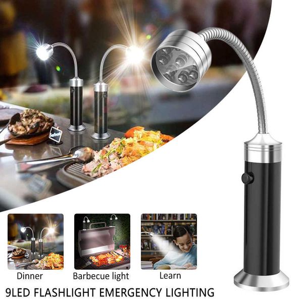 Luce di emergenza per auto Lampada da lavoro flessibile per la manutenzione dell'automobile LED BBQ Grill Light Lampada magnetica regolabile a 360 gradi