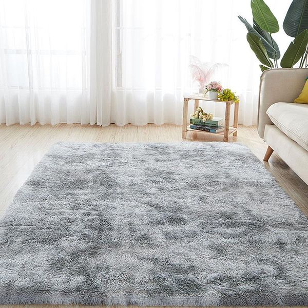 

carpets 2021 fashion tie-dye gradient color carpet, living room and bedroom long hair can be washed, modern nordic ins carpet